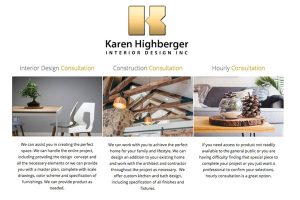 home page for interior designer