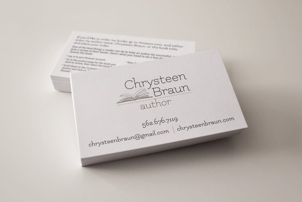 custom designed business card for Chrysteen Braun